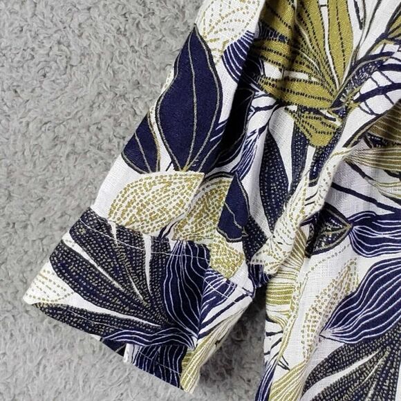 Tahari Shirt Linen Tropical Button Up Women’s Plus Size 2X Long Sleeve Resort - Picture 6 of 11